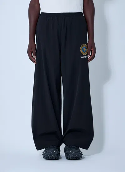 Balenciaga Men Logo Motif Track Pants In Black
