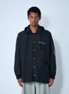 Balenciaga Hooded Raincoat With Drawstring And Pockets In Black