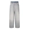 Balenciaga Grey Cotton Jeans