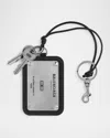 Balenciaga Men's Logo Plate Keychain With Charms