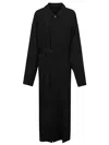 Balenciaga Trench Coat Belted 3/4 Sleeves In Black