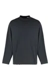 Balenciaga Long Sleeve Cotton T-shirt In Black