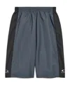 Balenciaga Men's Loop Sports Icon Basketball Swim Shorts In Anthracite/black