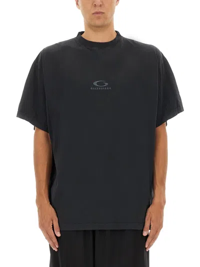 BALENCIAGA BALENCIAGA MEN "LOOP SPORTS ICON" T-SHIRT WITH LOGO