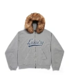 Balenciaga Men's Luxury Script Oversized Zip-up Hoodie In Dark Heather Grey In Gray