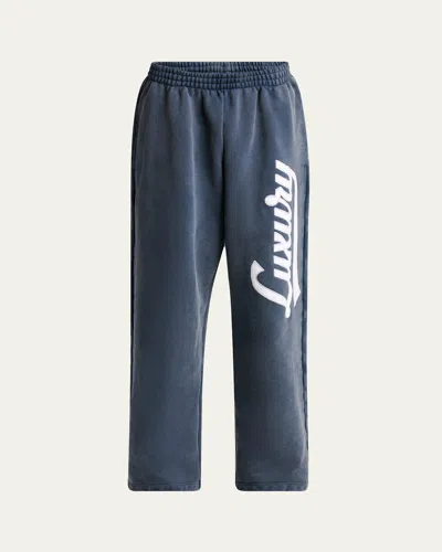 Balenciaga Baggy Sweatpants In Blue