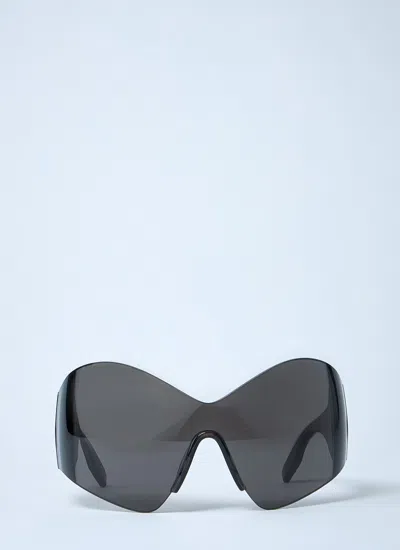 Balenciaga Men Mask Butterfly Sunglasses In Black