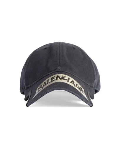 Balenciaga Men's Masking Tape Cap In Red