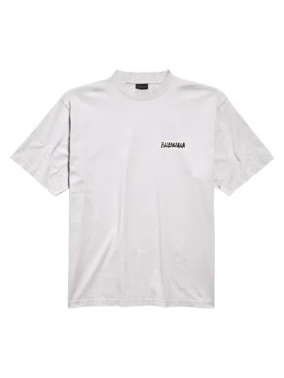 BALENCIAGA MEN'S MASKING TAPE MEDIUM FIT T-SHIRT