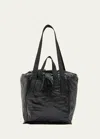 BALENCIAGA MEN'S MEDIUM CARGO LEATHER TOTE BAG