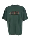 Balenciaga Short Sleeve Graphic Print T-shirt In Green