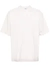 Balenciaga Reflective-logo Cotton T-shirt In Offwhite