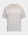 Balenciaga Crew Neck Distressed Neckline Graphic Print In 1300 Heather Grey