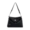 Balenciaga Medium Handbag With Top Handle And Metallic Hardware In Black