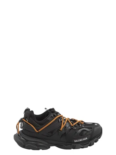 BALENCIAGA MEN'S MESH AND RUBBER TRACK TRAIL SNEAKERS