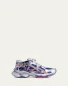 Balenciaga Runner Nylon And Mesh Sneakers In Dk Blu/gry/red