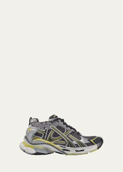 BALENCIAGA MEN'S MESH RUNNER SNEAKERS
