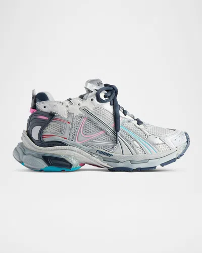 BALENCIAGA MEN'S MESH RUNNER SNEAKERS