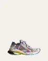 Balenciaga Runner Distressed Rubber And Mesh Sneakers In Multi