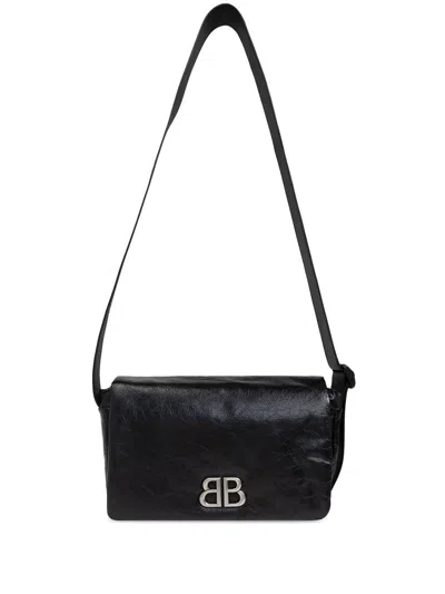 Balenciaga Men's Monaco Flap Mes S In Black