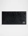 Balenciaga Men's Monaco Vertical Long Wallet In 1000 Black