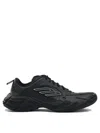 Balenciaga Men 'monday' Black Low Top Sneakers With Logo Detail And Embossed Size On The Rear In Lea In Black