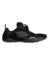 Balenciaga Black Canvas And Corduroy Monday Ultra Sneakers In Black