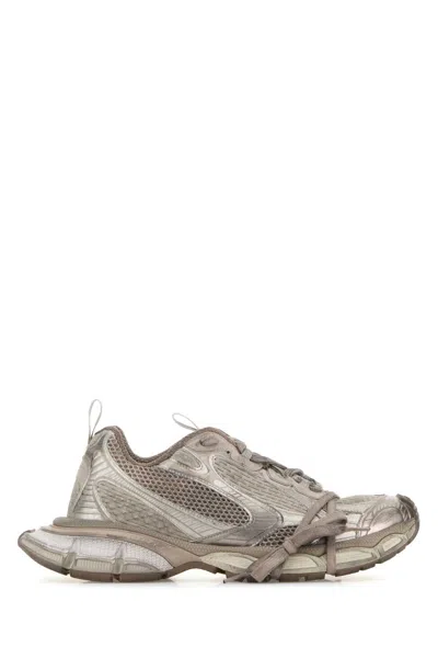 Balenciaga Men Multicolor Mesh And Rubber 3xl Sneakers In Brown
