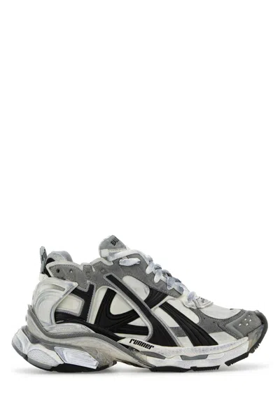 Balenciaga Nylon And Suede-like Fabric Runner Sneakers In Multi