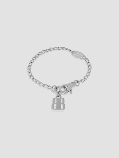 Balenciaga Men's Nano Thin Bracelet In Silver
