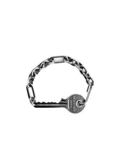 Balenciaga Men's Neverlost Bracelet In Antique Silver In Metallic