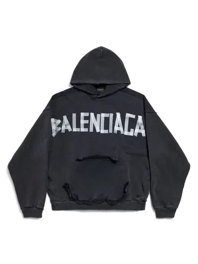 Balenciaga Men New Tape Type Sweatshirt In Black