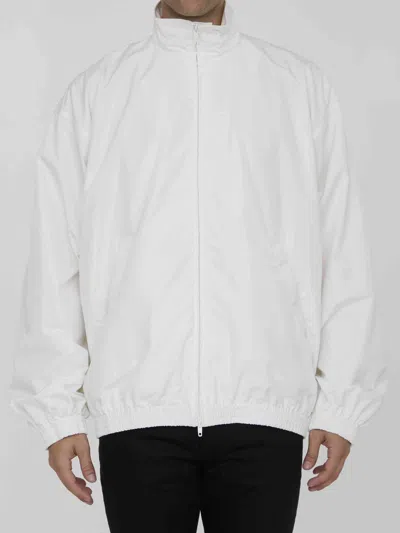 Balenciaga Men New Tape Type Track Jacket In White