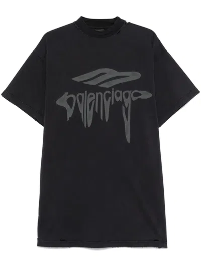 BALENCIAGA BALENCIAGA MEN 3B LIQUIFIED COTTON T-SHIRT