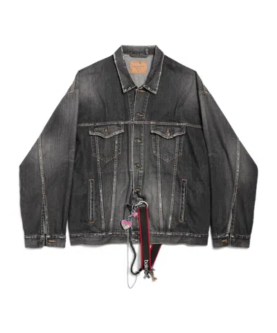 BALENCIAGA BALENCIAGA OVERSIZED CHARMS DENIM JACKET