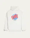 Balenciaga Planet Earth Hoodie In Creme