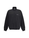 Balenciaga Oversized Windbreaker Jacket In Black