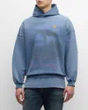Balenciaga Oversized Paris Moon Hoodie In 4530 Faded Blue