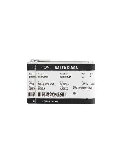 Balenciaga Men's Passport Boarding Pass Long Coin And Card Holder In Multi