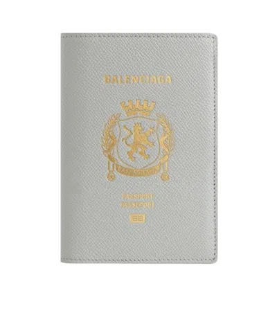 Balenciaga Men's Passport Holder In  Grey