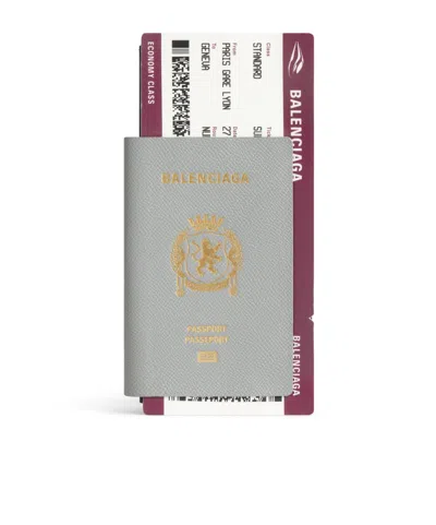 Balenciaga Men's Passport Long Wallet 1 Ticket In  Grey In Gray