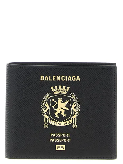 Balenciaga Men 'passport' Wallet In Black