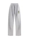 Balenciaga Wide Grey Uniform Merch Trousers In Gray