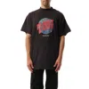 Balenciaga Men's Planet Earth Oversized T-shirt In Washed Black