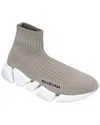 Balenciaga Men's Polyester Speed 2.0 Sneaker (authentic Pre-loved) In Gray