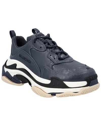 Balenciaga Men's Polyurethane Triple S In Blue