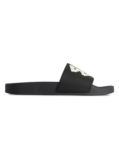 Balenciaga Men's Pool Slide Sandals In Black