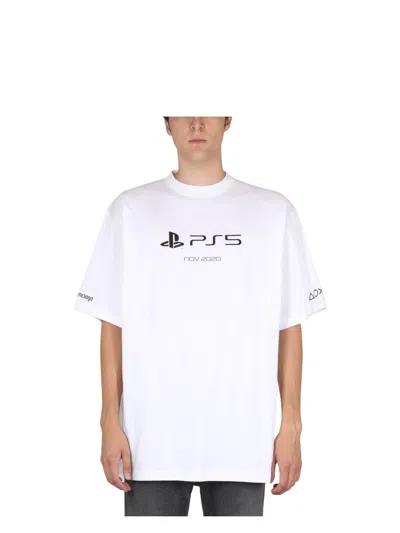 Balenciaga Men's Ps5 Square Tshirt