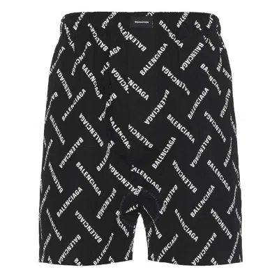 BALENCIAGA BALENCIAGA MEN'S PYJAMA LOGO-PRINT SHORT