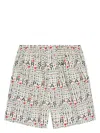 Balenciaga Men's Mini Pyjama Shorts In Whtblckred